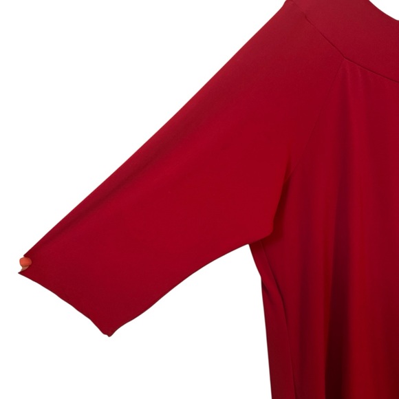 LANE BRYANT RED MOCK WRAP TOP PLUS SIZE: 22/24 #X - Picture 5 of 8